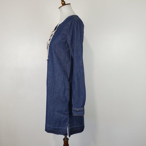 Sanctuary "Modern Desert" Faith Wash Denim Jean Shift Dress With Pockets NWT S - Picture 5 of 15
